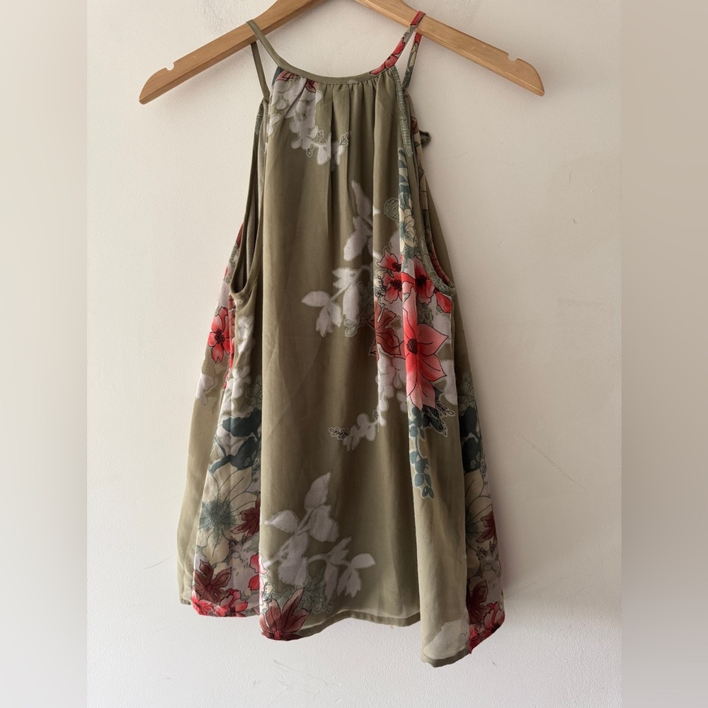 Anthropologie Floral Halter Top - Picture 3 of 5